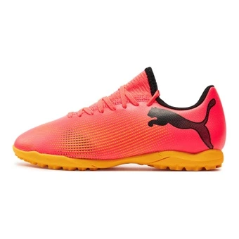 Бутсы футбольные детские PUMA Future Play 7 PLAY TT красно-черно-желтые | Китай.рф