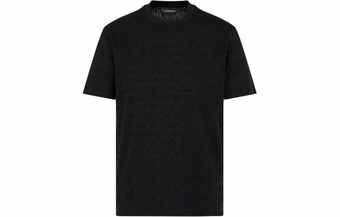 Футболка EMPORIO ARMANI с логотипом SS24 мужская черная | Китай.рф