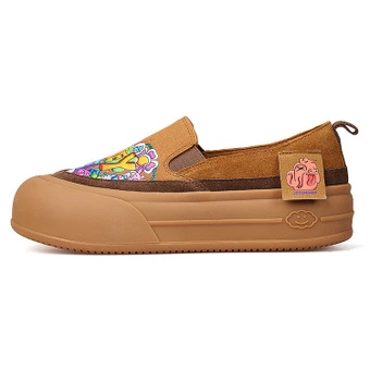 Лоферы Joy&Mario женские, низкие, Camel/Light Gray/Yellow, артикул 4H7972W | Китай.рф