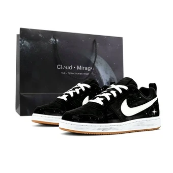 Кроссовки Nike Court Borough Skateboard Мужские Низкие Черные | Китай.рф