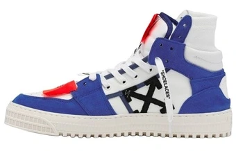 OFF-WHITE кроссовки Off-Court 3.0 высокие мужские бело-синие | Китай.рф