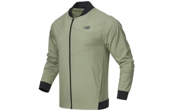 Мужская куртка-ветровка New Balance на молнии, зелёная | Китай.рф
