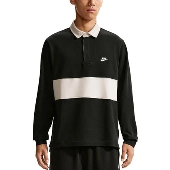 Поло рубашка Nike мужская черная с отложным воротником прямого кроя | Китай.рф