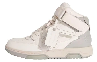 Мужские высокие кроссовки OFF-WHITE Out Of Office белые с серым | Китай.рф
