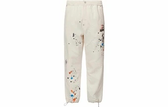 Джинсы EVISU SS22 мужские бежевые с эффектом брызг | Китай.рф