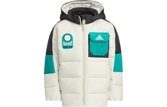 Детская куртка adidas с логотипом белая | Китай.рф