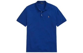 Polo Ralph Lauren SS22 Поло рубашка Custom Slim Fit мужская синяя | Китай.рф