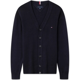 Мужской повседневный кардиган Tommy Hilfiger с V-образным вырезом | Китай.рф