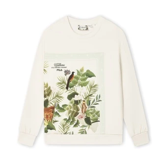 Свитшот FILA x LUSUO, женский, цвет овсяный бежевый | Китай.рф