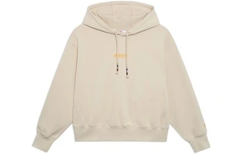 Li-Ning женская худи oversize с вышитым логотипом, светло-бежевая | Китай.рф