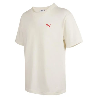 PUMA Футболка мужская Ecru Crew Neck Moderate Straight Fit | Китай.рф