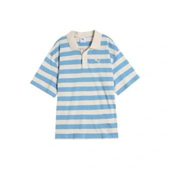 Поло рубашка PUMA Striped SS25 WARDROBE ESS Унисекс Светло-голубой 633857-57 | Китай.рф
