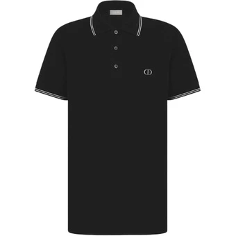 Мужская футболка поло DIOR FW25 Polo Shirt Men's Black | Китай.рф