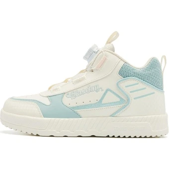 Кроссовки QIAODAN Textile, Synthetic Leather Skateboard Shoes Beige Cyan Teenagers | Китай.рф