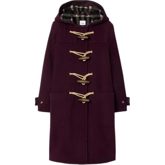 Пальто Burberry Coats Women's Burgundy Purple Hooded | Китай.рф