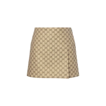 GUCCI Повседневная короткая юбка с золотистым декором для женщин | Китай.рф