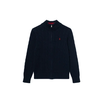 Свитер Polo Ralph Lauren FW25 из хлопка, темно-синий, детский | Китай.рф