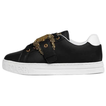 Кроссовки для скейтборда VERSACE JEANS COUTURE Low top из спилка, черные | Китай.рф