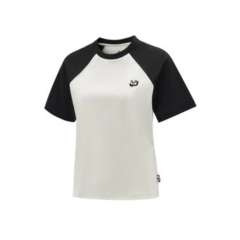 Футболка женская Adidas, цвет белый/черный, круглый вырез | Китай.рф