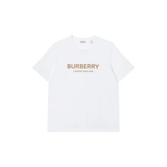 Футболка Burberry женская с круглым вырезом, белая | Китай.рф