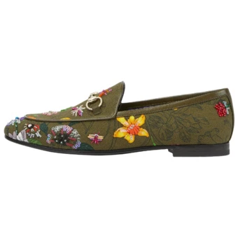 Женские повседневные туфли GUCCI Jordaan, зеленые | Китай.рф