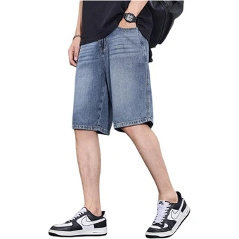 Джинсовые шорты Tonlion Denim Shorts Унисекс синие тонкие | Китай.рф