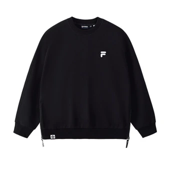 FILA FUSION Модный универсальный круглый свитшот, унисекс, классический черный | Китай.рф