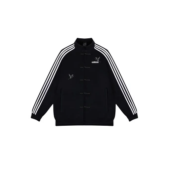 Куртка Adidas ESSENTIALS с воротником-стойкой, черная, унисекс | Китай.рф