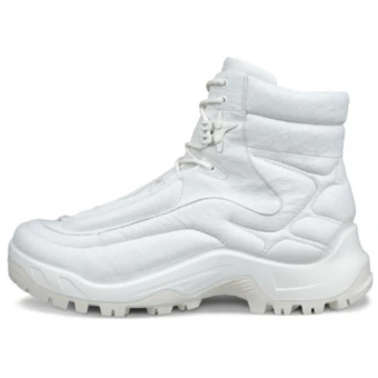 Ботинки Ecco Off road Series Cow Leather Abrasion Resistant Rebound High top Hiking Shoes Men's White | Китай.рф
