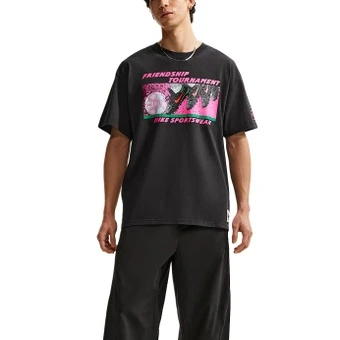 Nike Sportswear Мужская футболка серо-черная | Китай.рф