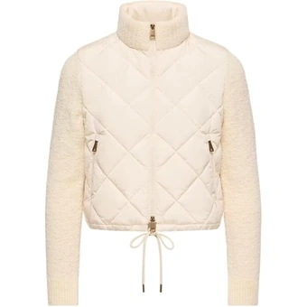 Женский пуховик Moncler с белым воротником-стойкой | Китай.рф