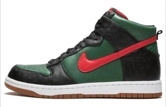 Nike Dunk High Supreme Spark Le East DJ Clark Kent высокие скейтборд-кроссовки, черно-зелено-красные | Китай.рф