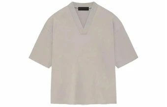 Fear Of God Essentials FW23 Футболка V-Neck Smoke Cloud Gray | Китай.рф