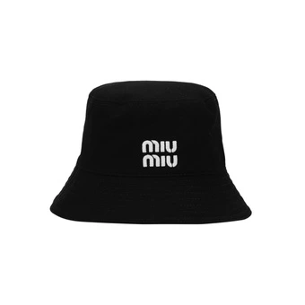 Панама MIU MIU унисекс, черная, из полиэстера | Китай.рф