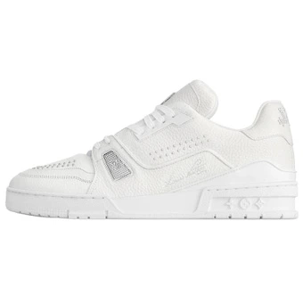 Кроссовки LOUIS VUITTON Trainer мужские, кожаные, белые | Китай.рф