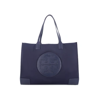 Сумка-тоут TORY BURCH Ella, вместительная, из искусственной кожи, темно-синяя | Китай.рф