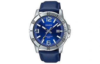 Мужские часы CASIO STANDARD MTP-VD01L-2BV с водонепроницаемостью и кожаным ремешком | Китай.рф
