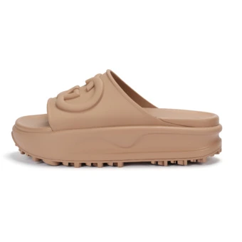 Женские шлепанцы Gucci Wmns Slide Sandal 'Interlocking G - Brown' | Китай.рф