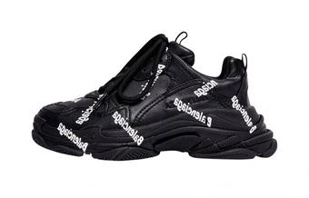 Детские кроссовки Balenciaga Triple S с логотипом, черные | Китай.рф