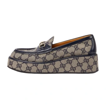 Лоферы GUCCI Horsebit 5CM женские бежевые | Китай.рф