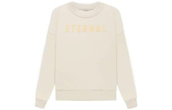 Толстовка Fear of God Eternal Fleece Crewneck с буквенным принтом унисекс, цементно-серая | Китай.рф