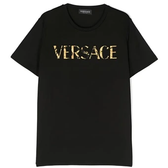 Детская футболка VERSACE с круглым вырезом и умеренным кроем | Китай.рф