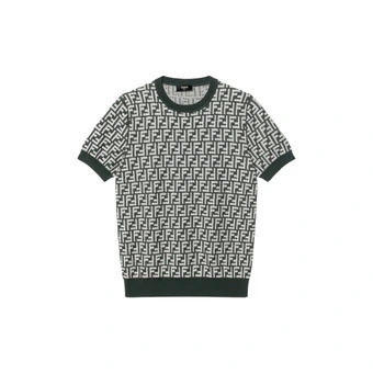 FENDI Ff Motif Fringed-Effect Short Sleeved Jumper | Китай.рф