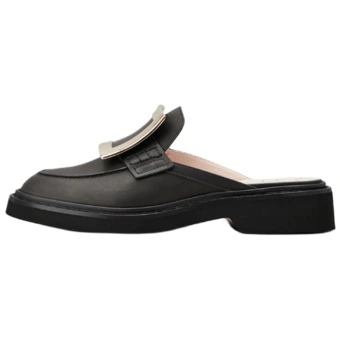 Женские мюли Roger Vivier Viv' Rangers с закрытым носком, черные | Китай.рф