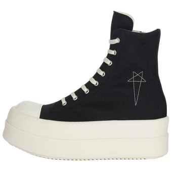 Rick Owens DRKSHDW High top Canvas Shoes Men's Black | Китай.рф