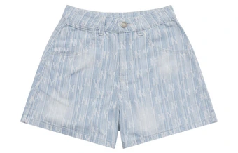 Джинсовые шорты MLB MONOGRAM SS25 Light Blue женские | Китай.рф