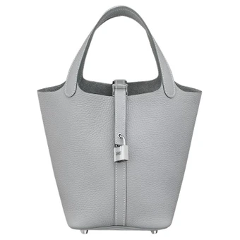 Сумка HERMES Picotin Lock 18 Clemence из бычьей кожи, сумка-корзина, сумка-ведро, синяя | Китай.рф