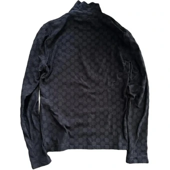 Мужская черная футболка GUCCI 862824-XJHSR-1000 с воротником | Китай.рф