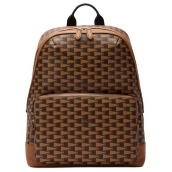 Рюкзак BALLY из искусственной кожи и текстиля, большой, коричневый | Китай.рф