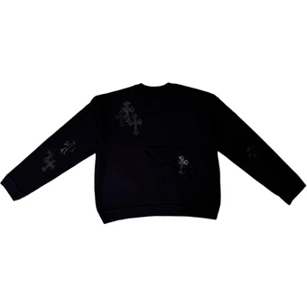 Свитшот Chrome Hearts Pure Color Cross Patch Round Neck Long Sleeve Women's | Китай.рф